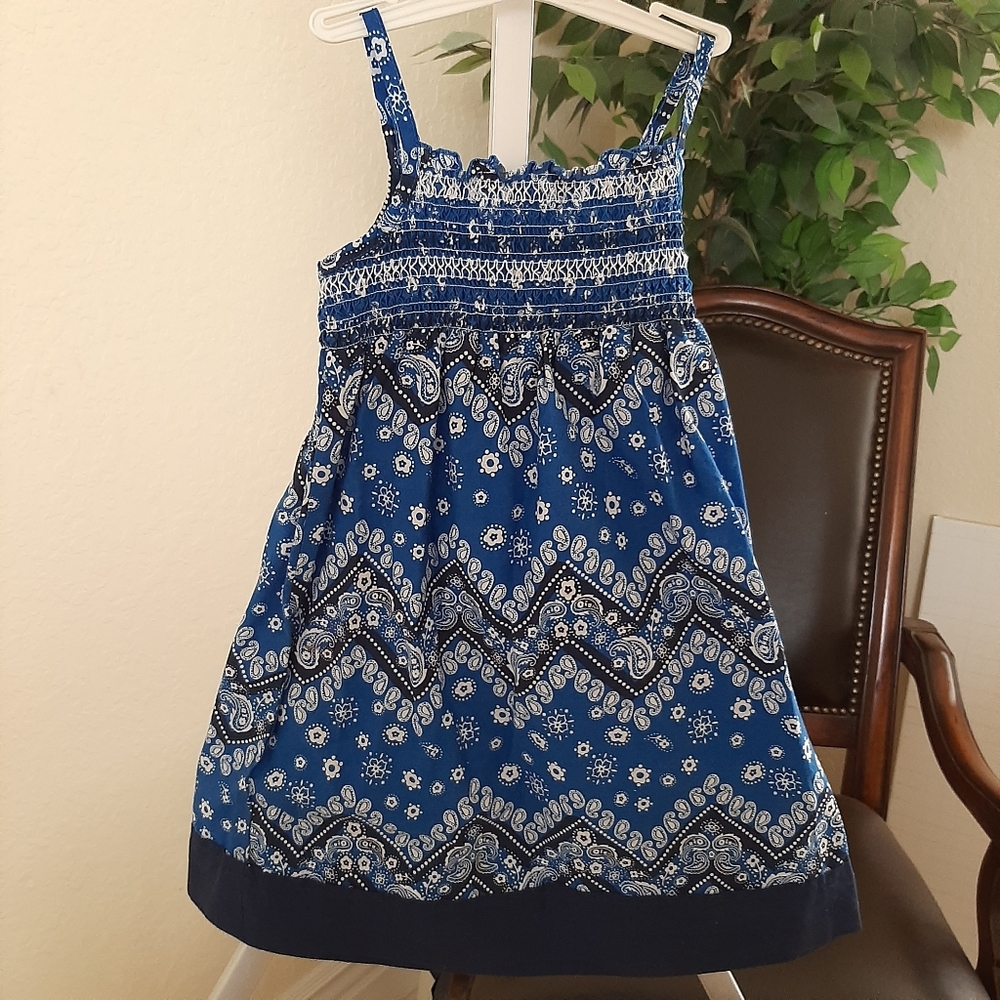 Blue bandana sundress 4T